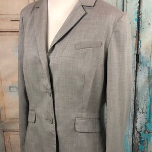 New York & Company Light Gray Skirt Suit 8